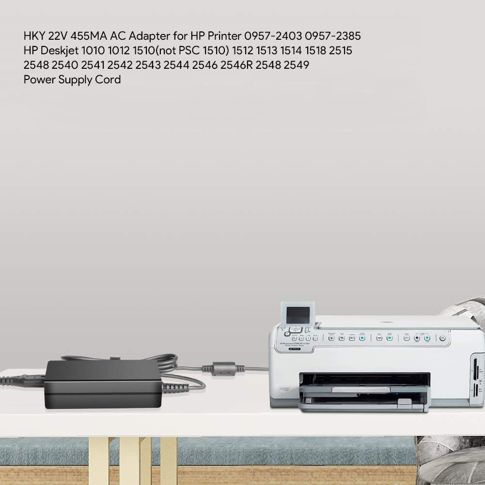 Hky 22V Ac Adapter Compatible With Hp Printer 0957 2403 0957 2385 Hp Deskjet 1010 1012 1510(Not Psc 1510) 1512 1513 1514 1518 25