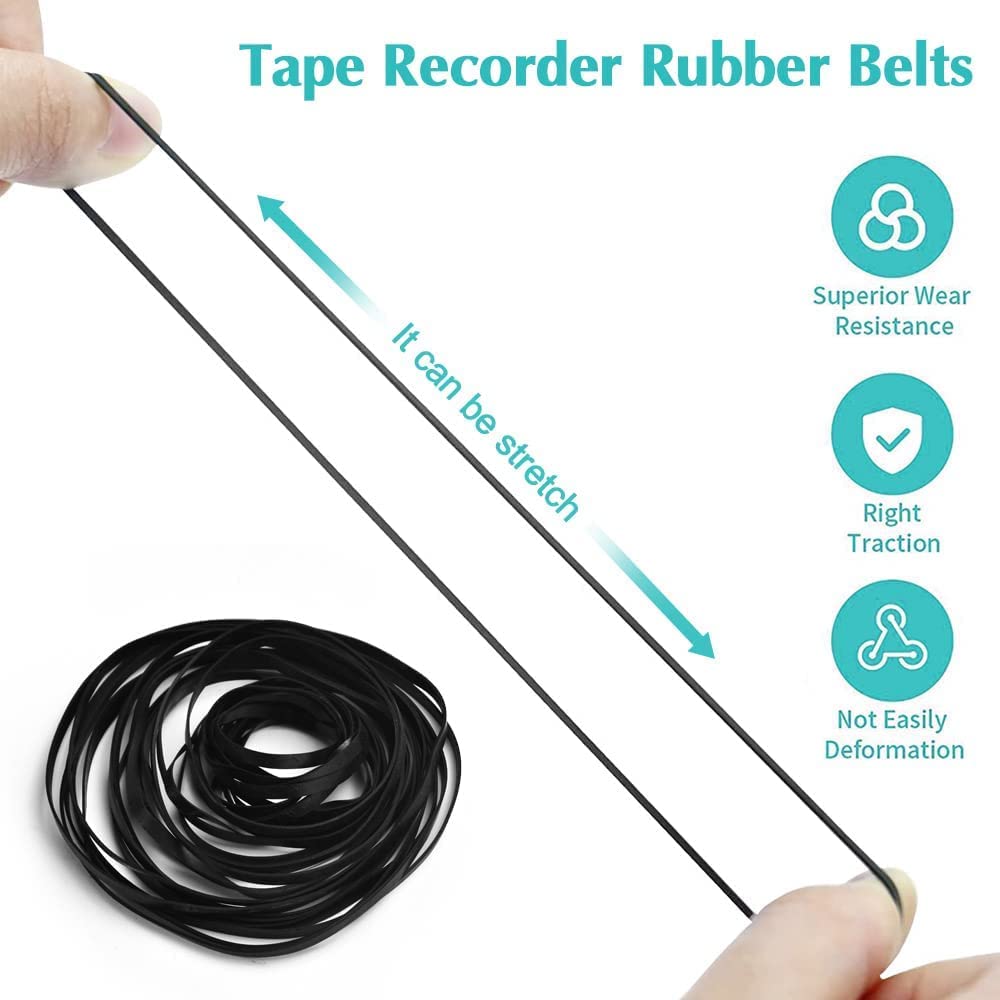 35+ Pack (40-135Mm) Mix Cassette Rubber Square (Width 1Mm) Belt Cassette Machine For Dvd Drive, Xbox 360, Repair Rebuild Common