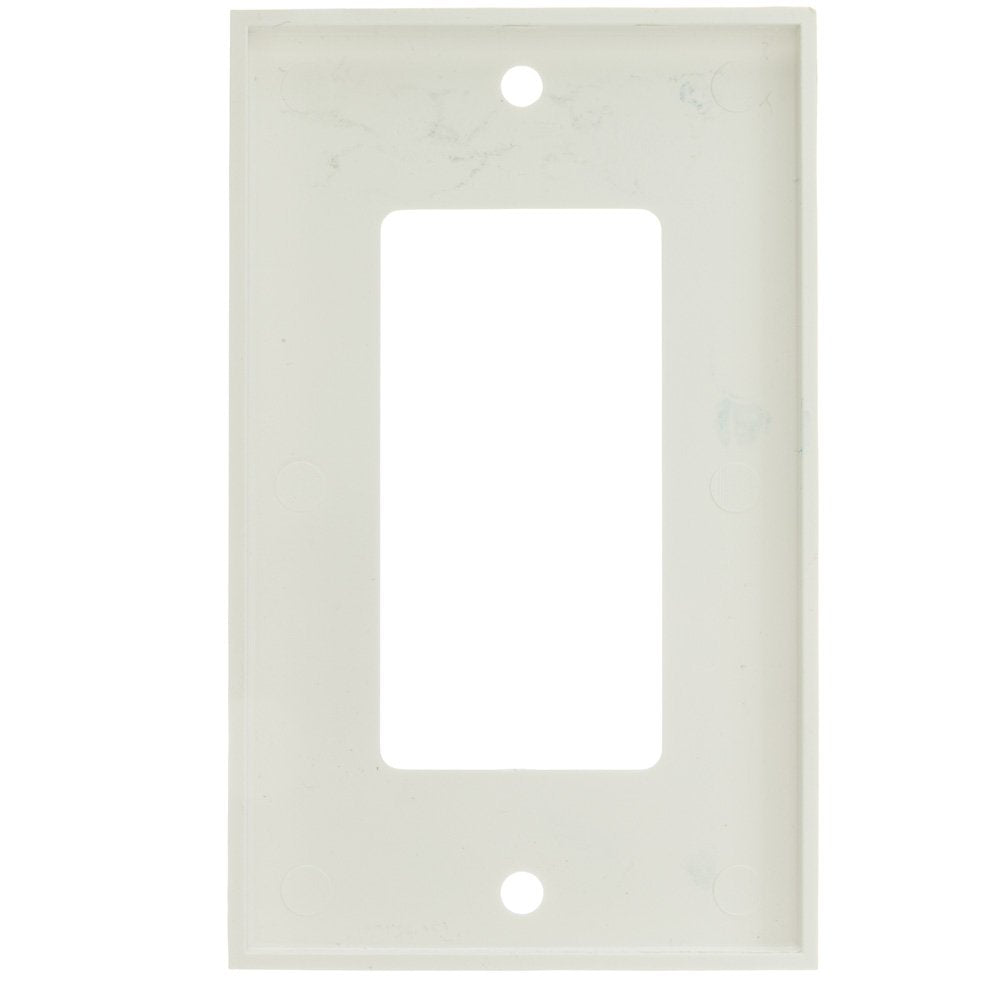 Decora Wall Plate, White, 1 Hole, 1 Gang Decora Device Wall Plate Cover, Cablewholesale
