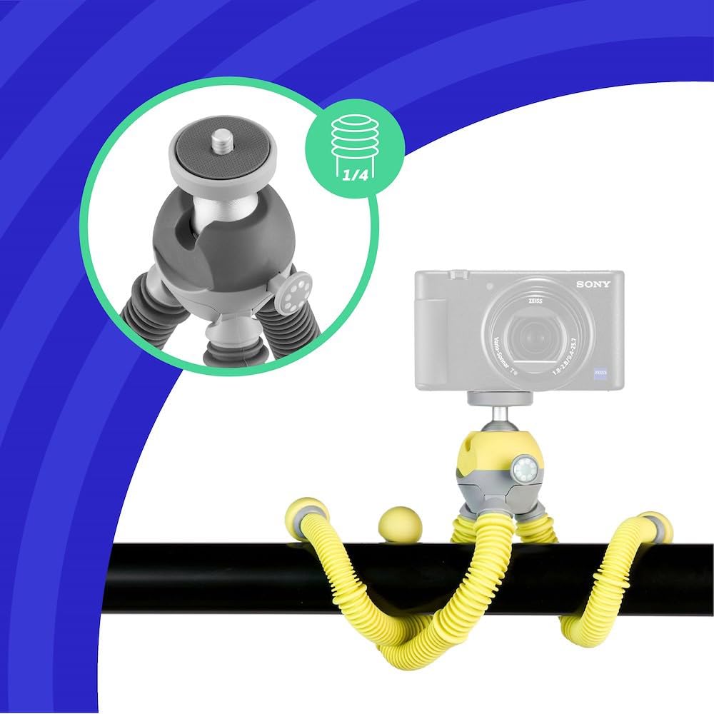 Joby Podzilla Medium Kit, Flexible Tripod With Griptight 360 Phone Mount, Phone Tripod From The Creators Of Gorillapod, Compatib