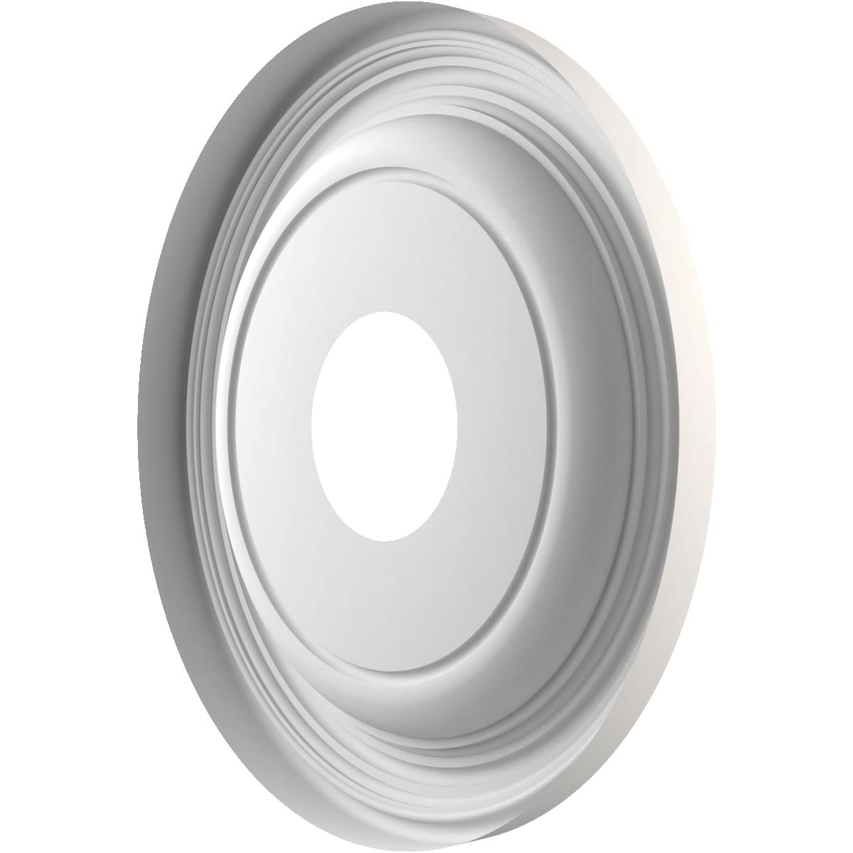 Ekena Millwork 13Od X 3 1/2Id X 1 1/4P Traditional Thermoformed Pvc Ceiling Medallion (Fits Canopies Up To 7 1/2), Ultracover Sa