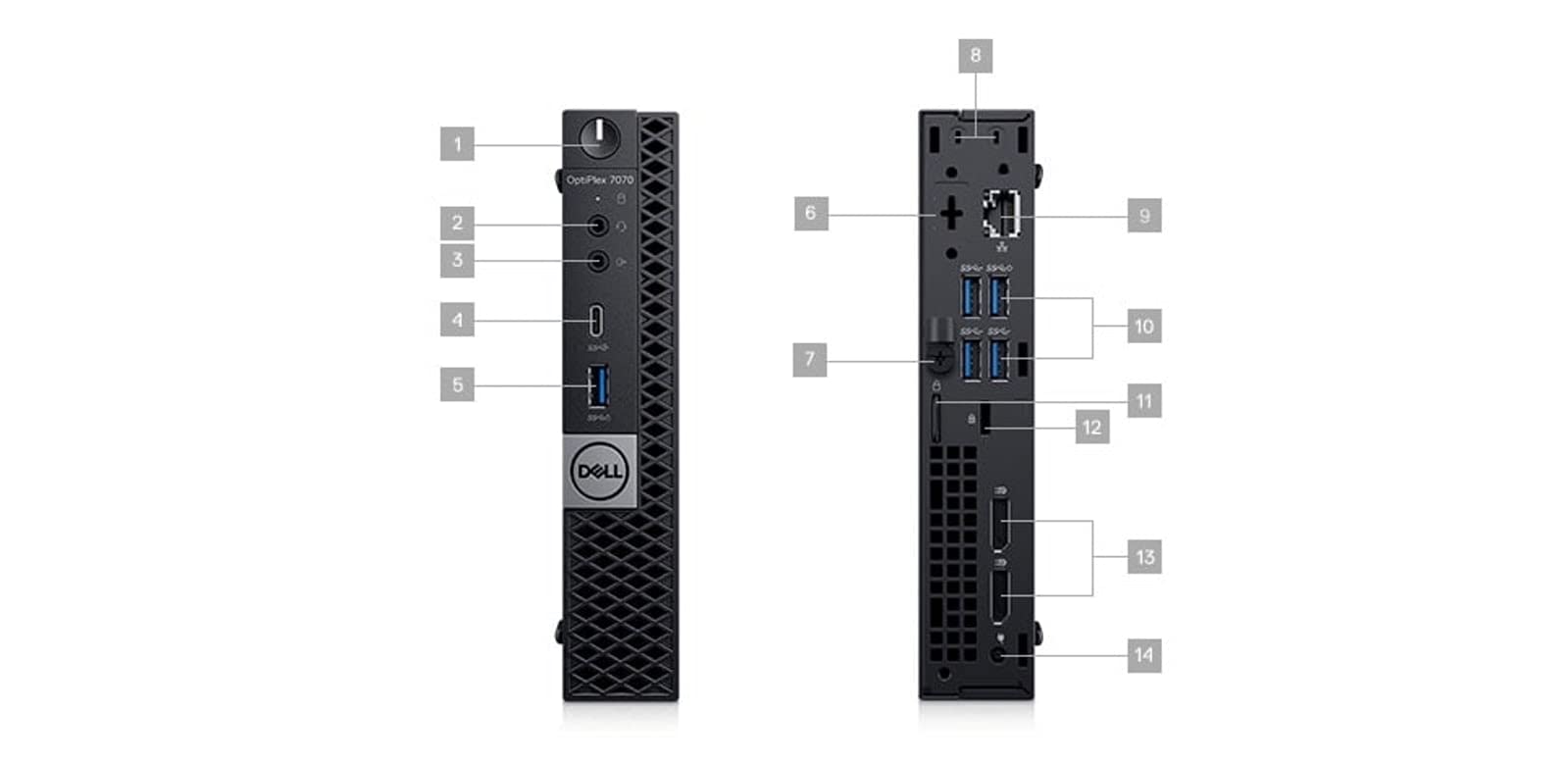 Dell Optiplex 7070 Desktop Computer   Intel Core I7 9700T   16Gb Ram   256Gb Ssd   Micro Pc, Windows 10 Pro
