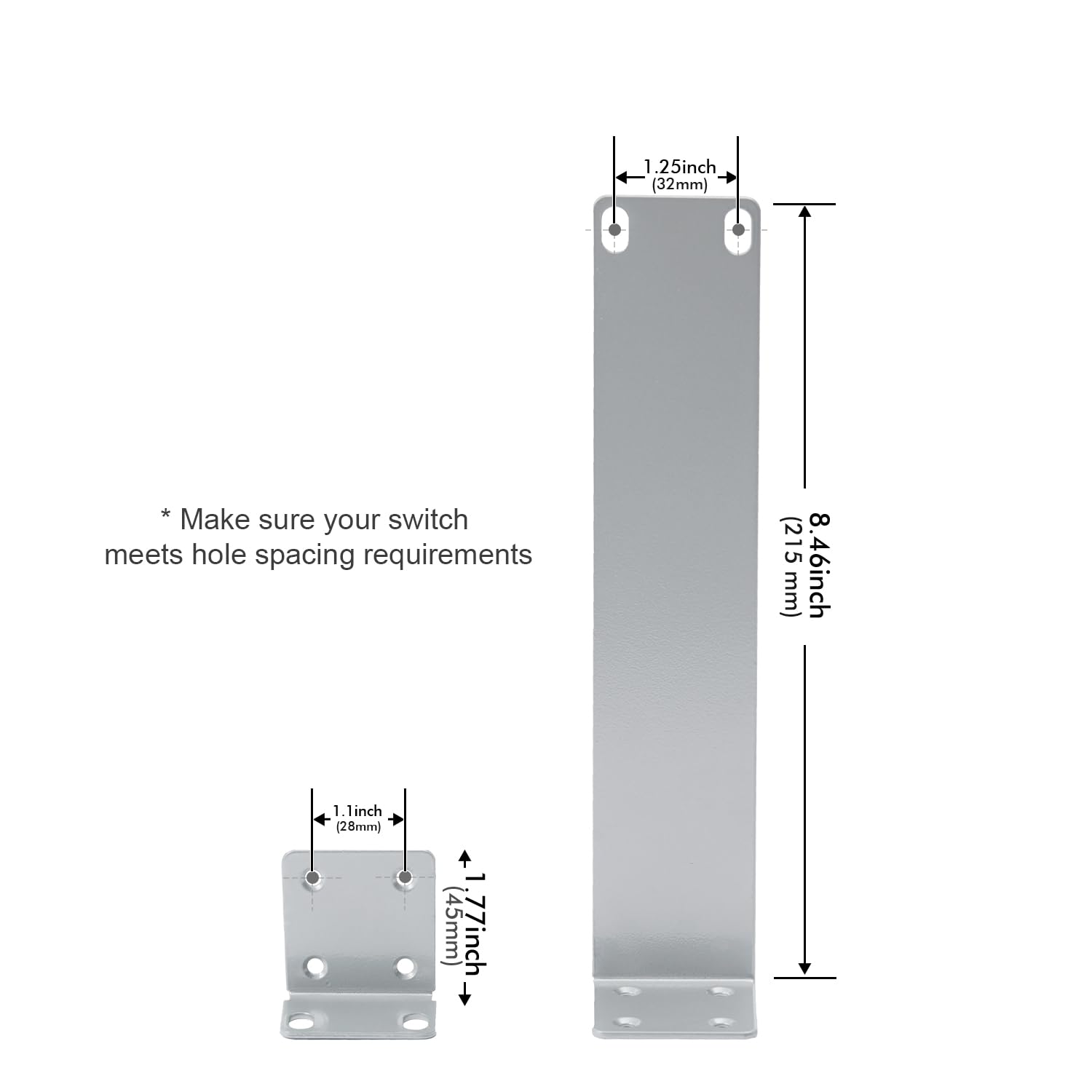 Mokerlink 1U Rack Mount Kit Compatible For Ubiquiti Switches, Rackmount Ears For Edgeswitch Es 8 150W Switch 8 Port And For Us 8