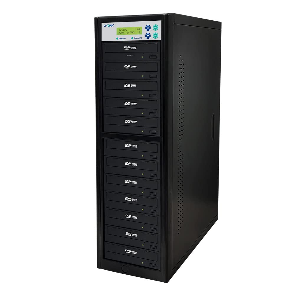Optodisc 1 To 11 24X Burner M Disc Support Cd Dvd Duplicator   Standalone Copier Duplication Tower (Opto S11T Dvd Bk)