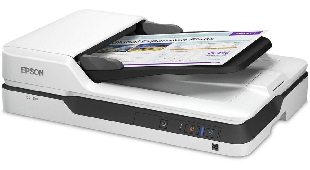 Epson Ds 1630 Document Scanner: 25Ppm, Twain & Isis Drivers, 3 Year Warranty With Next Business Day Replacement