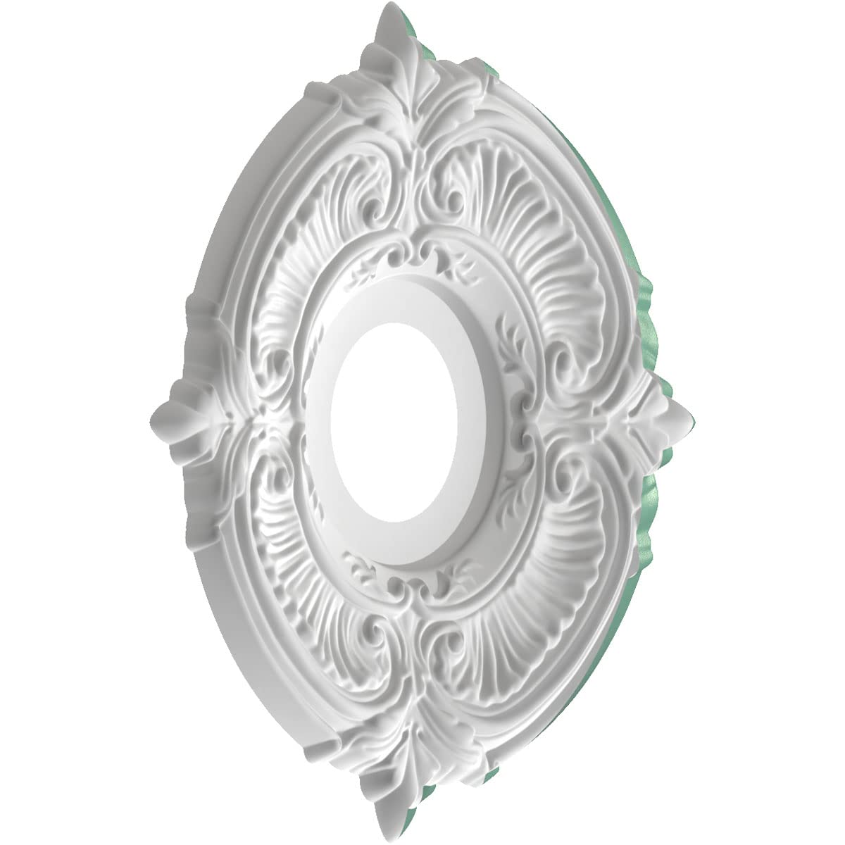 Ekena Millwork Cmp13Atfsm Attica Thermoformed Pvc Ceiling Medallion (Fits Canopies Up To 5), 13Od X 3 1/2Id X 3/4P, Universal Pe