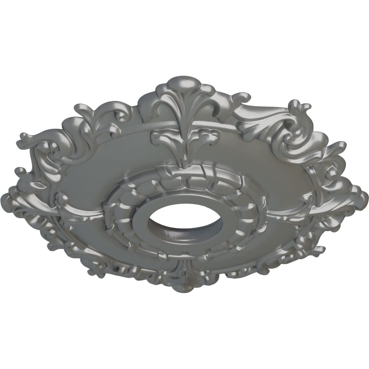 Ekena Millwork Cm18Rlsls Riley Ceiling Medallion, Silver