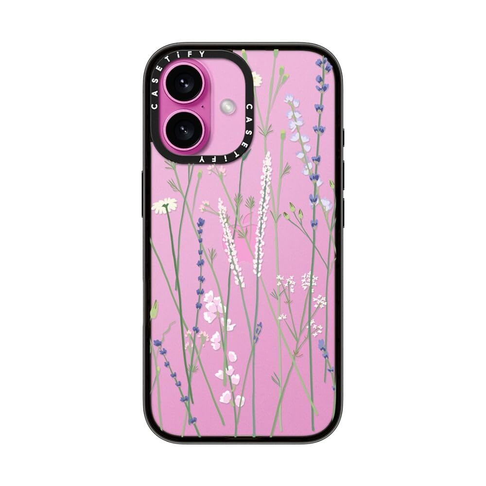 Casetify Compact Case For Iphone 16 [Lightweight / 4 Ft. 2X Military Grade Drop Protection/Slim]   Gigi Garden Florals   Clear B