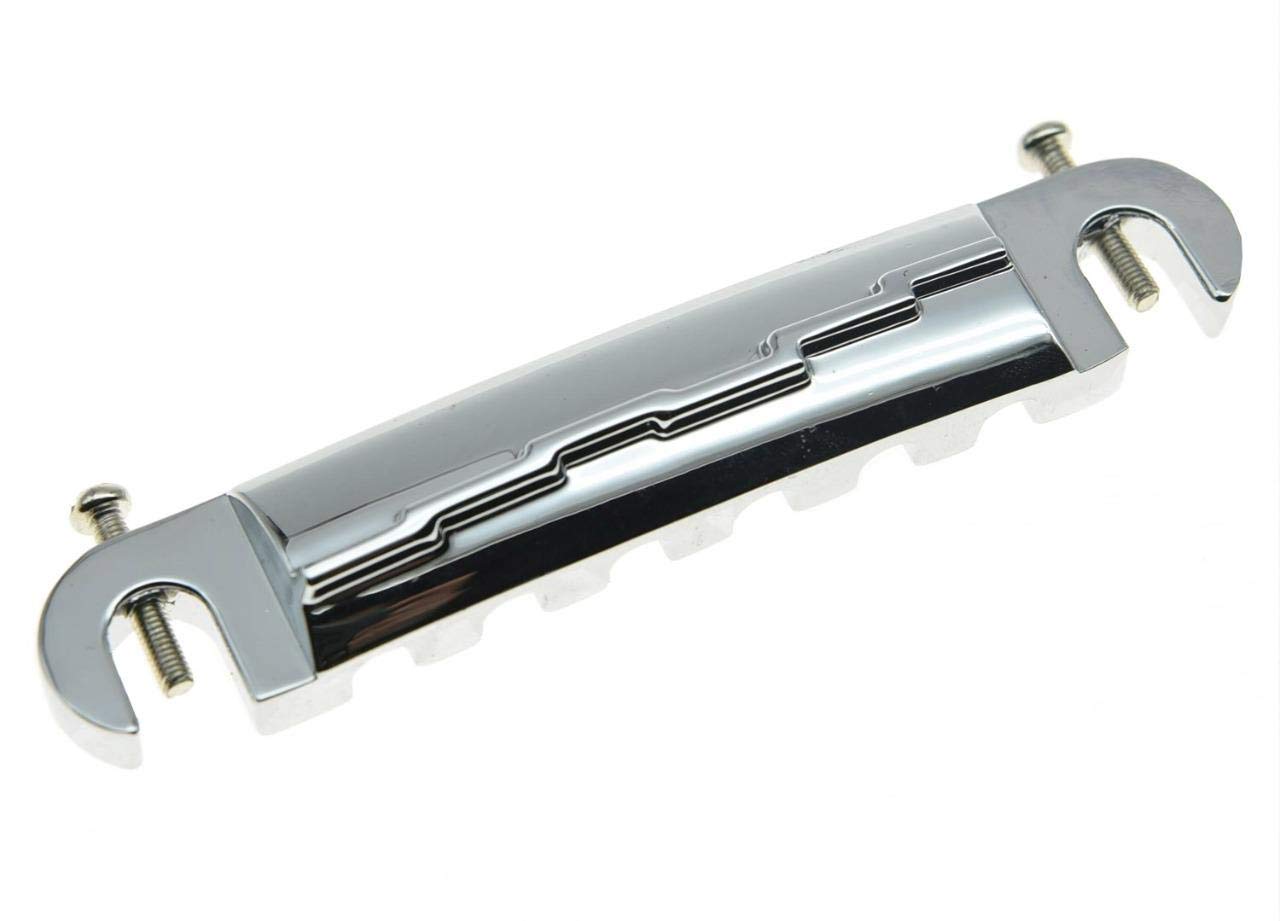 Kaish Chrome Electric Guitar Wrap Around Bridge Tailpiece For Les Paul Lp Junior