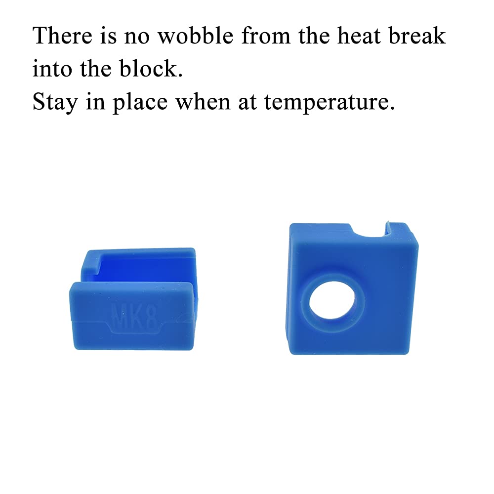 Hahiyo 3D Printer Silicone Sock Cover Help Heat Stabilize Cooling Hold Secure Easy Clean Replace For Mk7/8/9 Hotend Extruder Cre