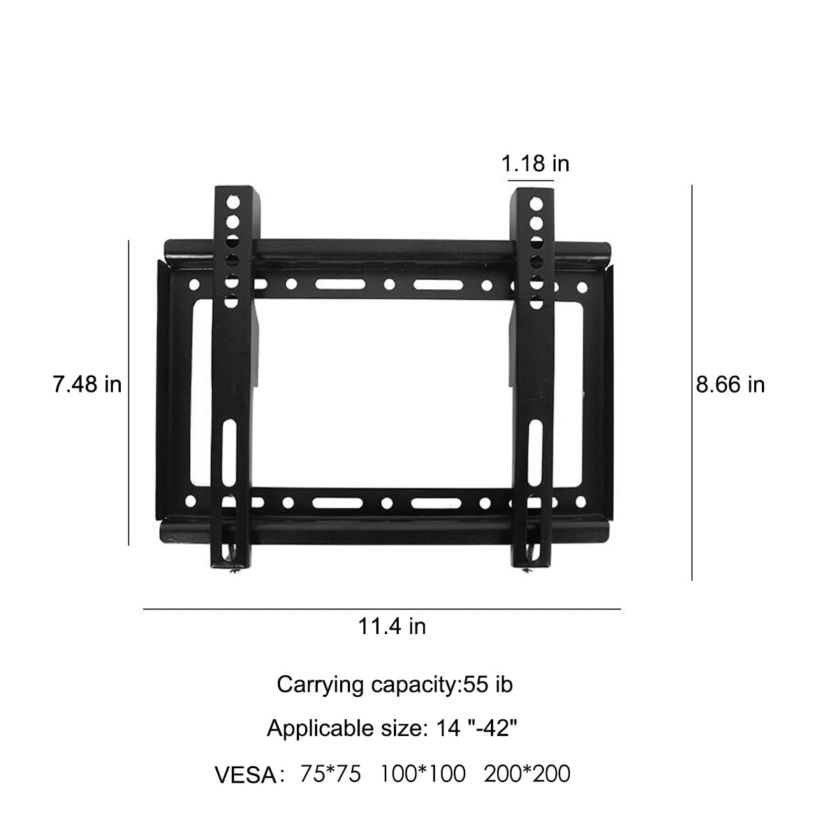 Wall Mount Tv Monitor Bracket With Tilts And Extends For Most 14 27 Inch Led Lcd Oled Screens,75 100 Vesa Compatible,Max 40Lb Ca