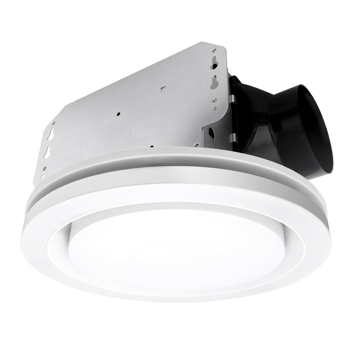 Akicon Bathroom Exhaust Fan With Light, 90 Cfm, 1.5 Sones, 15W Dimmable 3Cct Led Light With 5W Night Light Ventilation Fan For B