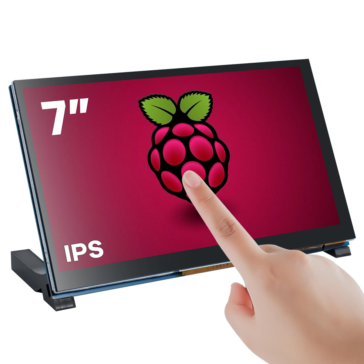 Hosyond 7 Inch Touchscreen IPS DSI Display Compatible with Raspberry Pi 5/4/3, 800x480 Pixel Capacitive Screen MIPI Driver-Free 