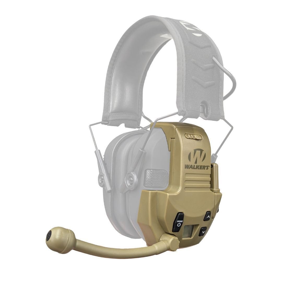 Walker'S Razor Walkie Talkie Attachment - 22 Channels 3 Miles Range Distance Voice-Activated Handsfree Communication Device For