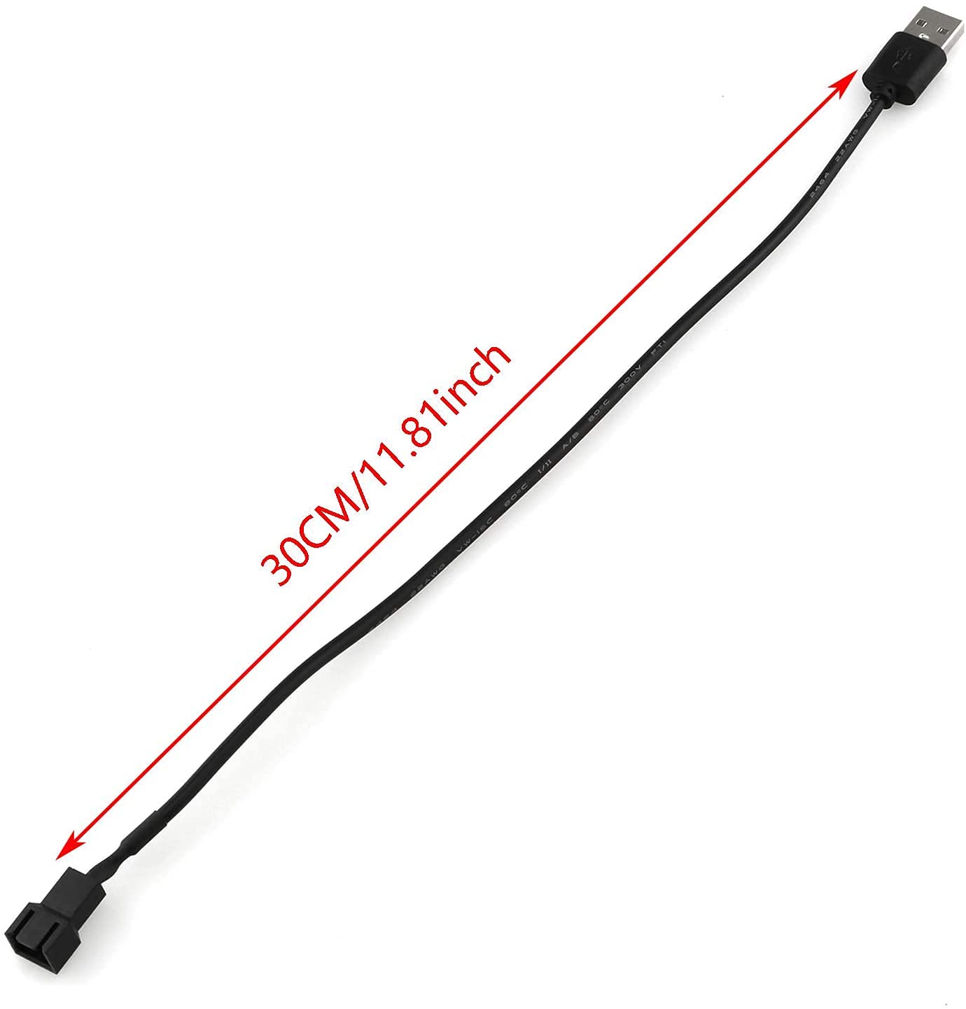 Gebildet 6Pcs Usb To 3Pin/4Pin Pwm 5V Usb Sleeve Fan Power Adapter Cable, Usb To 3Pin/4Pin Case Fan Adapter Connector Cable (Usb