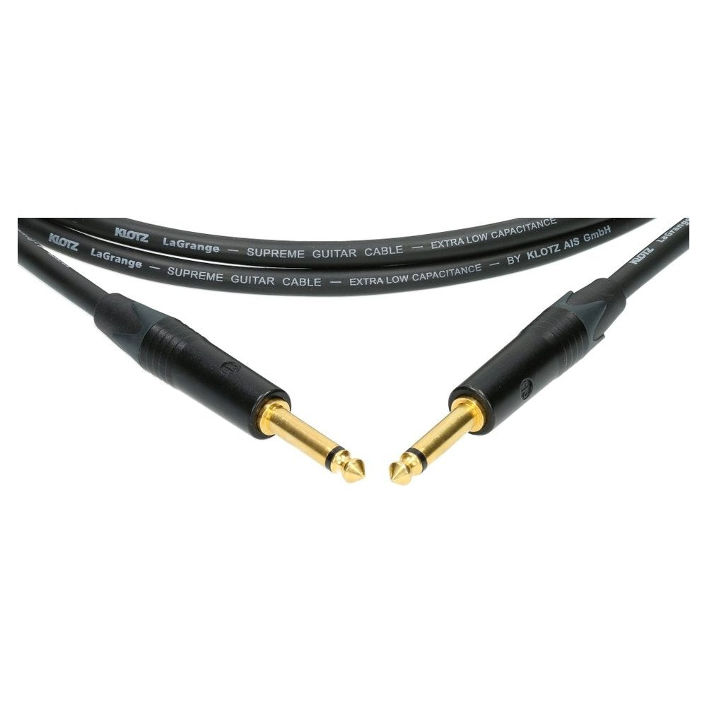 Klotz Lapr0600 Lagrange Guitar Cable, -Inch Right, 20Ft, Straight Angled Gold Contact, 20 Ft