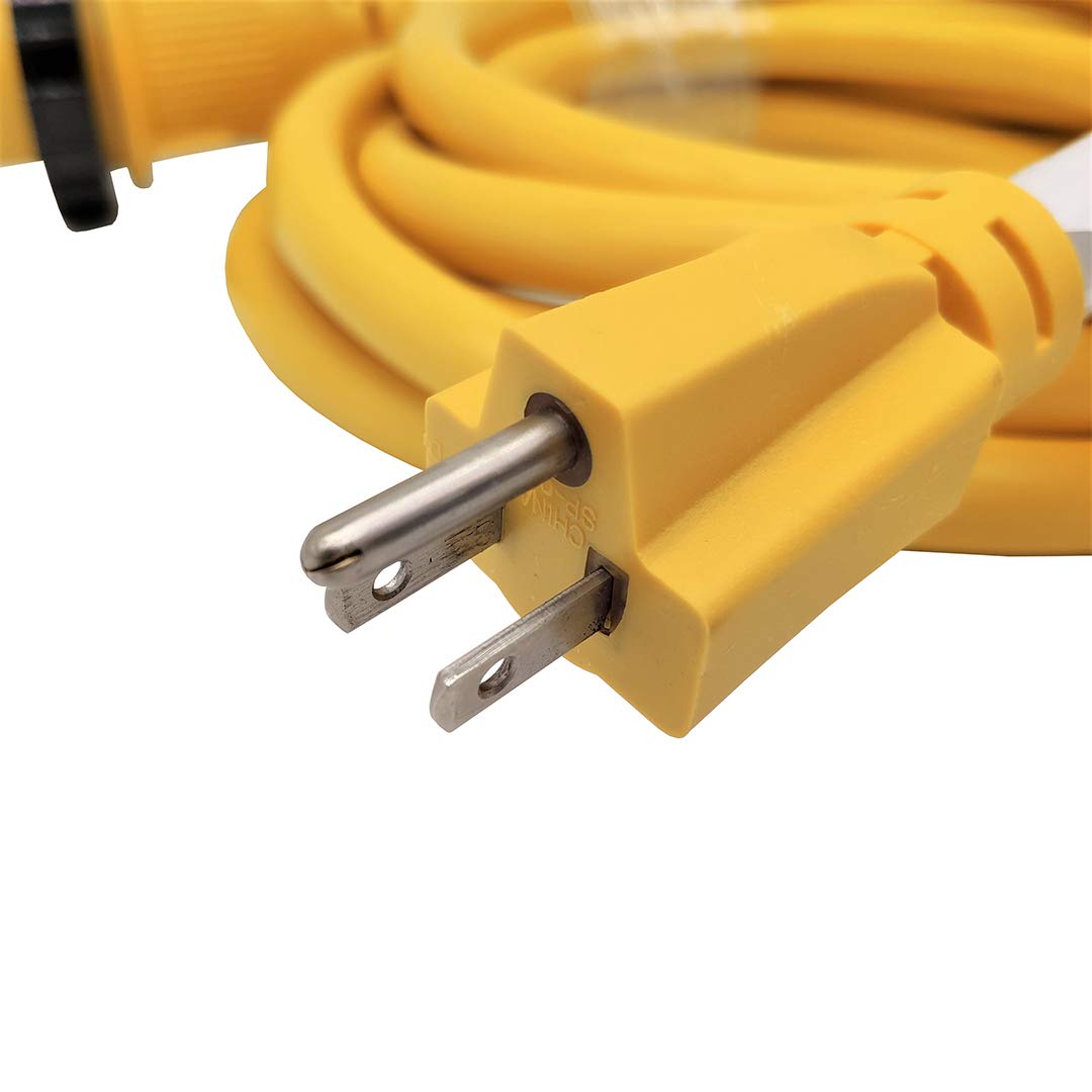 Parkworld 691968 Shore Power Adapter Cord Household 15A Male 5 15P To L5 30R Rv/Camper/Marine 30A Female With Locking Ring (16Ft