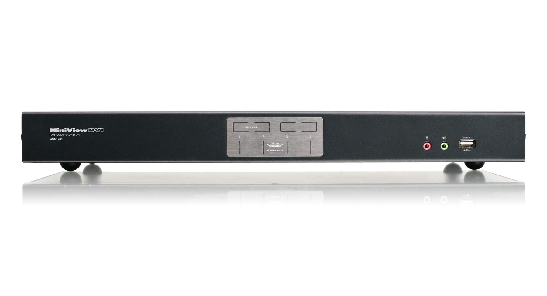 Iogear 4 Port Dual Link Dvi Kvmp Switch With 7.1 Audio And Cables, Taa Compliant, Gcs1784