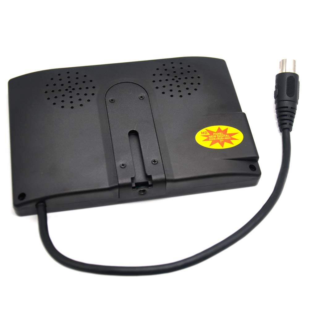 Padarsey 7'' Tft Lcd Car Rearview Quad Split Monitor,Remote Control, 4 Channels Rca Video Inputs(4 Pin Shockproof Connector)   1