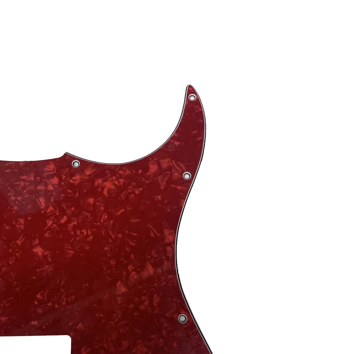 Kaish 11 Hole St/Strat Style One Humbucker Guitar Pickguard Scratch Plate For Delonge Stratocaster/Strat Red Pearl
