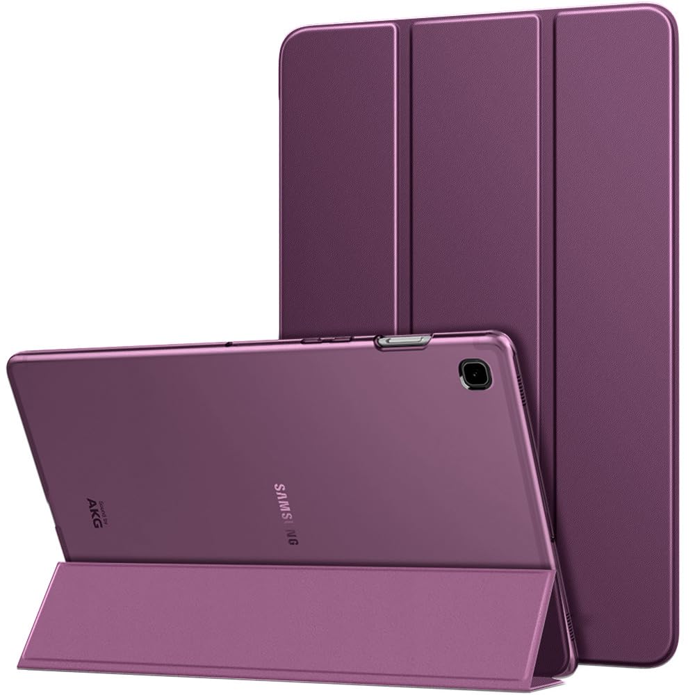 MoKo Case Fit Samsung Galaxy Tab S5e 2019, Ultra Thin Slim Shell Trifold Stand Cover with Frosted Back with Auto Wake and Sleep for Galaxy Tab S5e SM T720/SM T725 2019 Tablet, Dark Purple