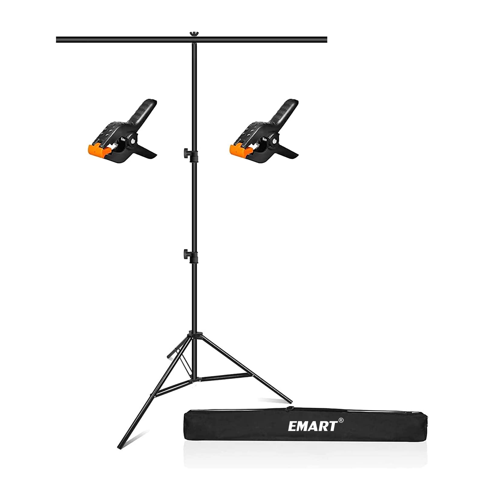 Emart T Shape Backdrop Stand, 3X6.5Ft Adjustable Green Screen Photo Background Holder, Portable Small Back Drop Support Kit For