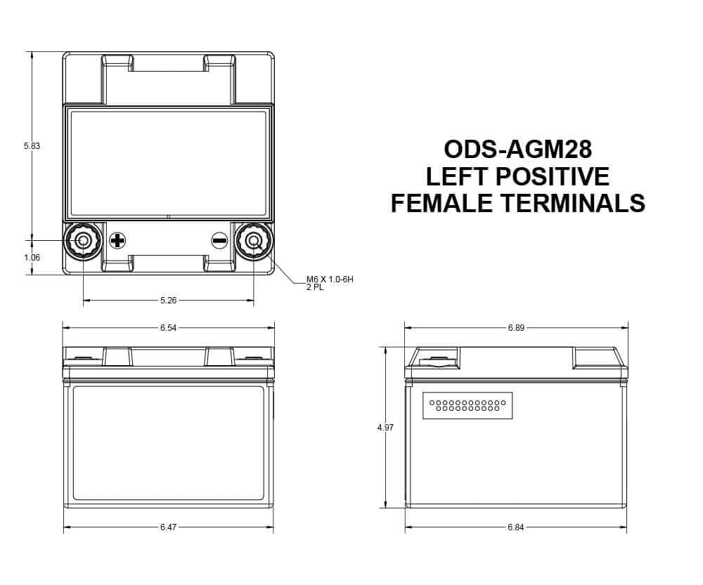 Odyssey Battery Ods-Agm28 Extreme Series Agm Battery