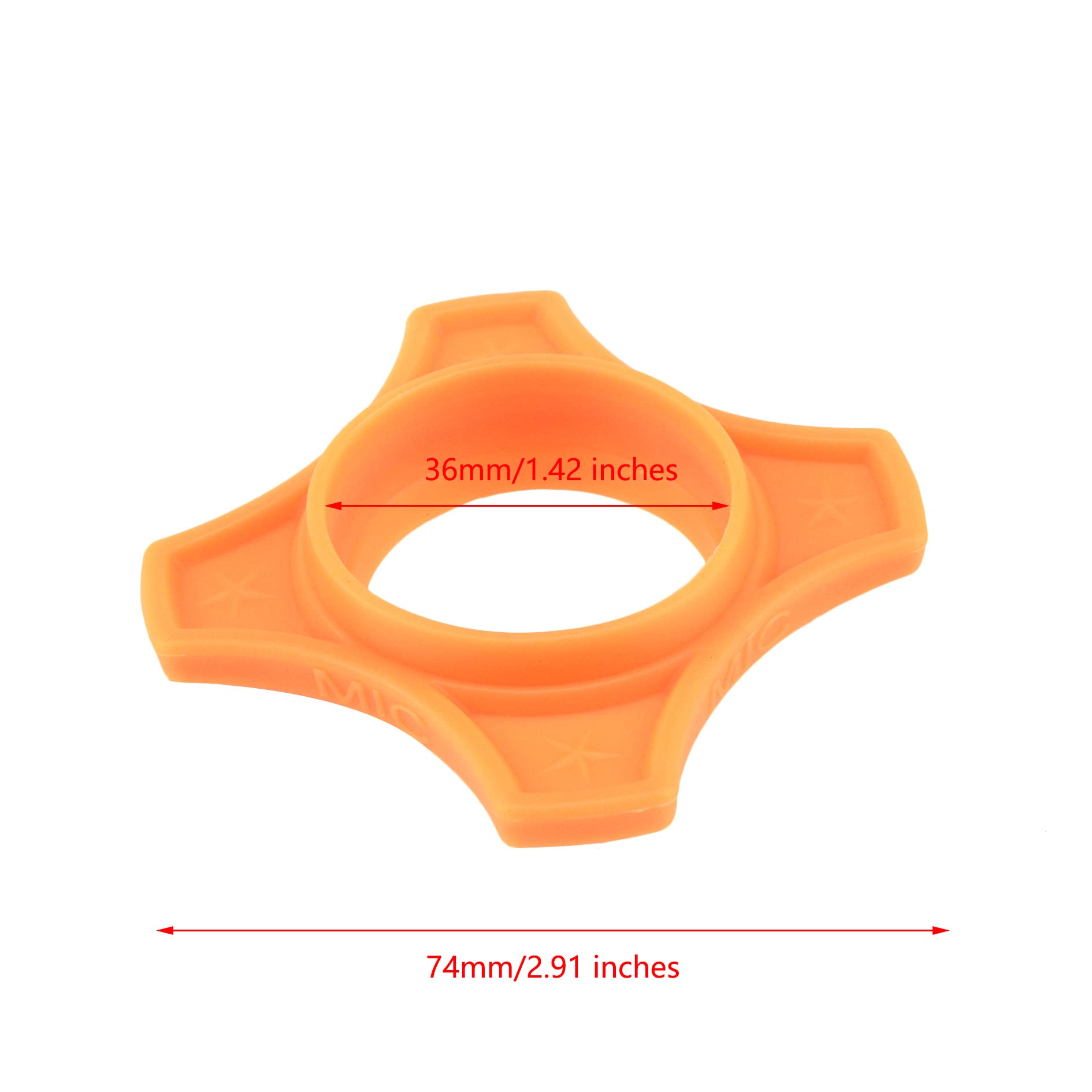 Pastlla 4Pcs Anti-Roll Anti-Drop Skid Ring Microphone Protection Ring Accessories - Orange