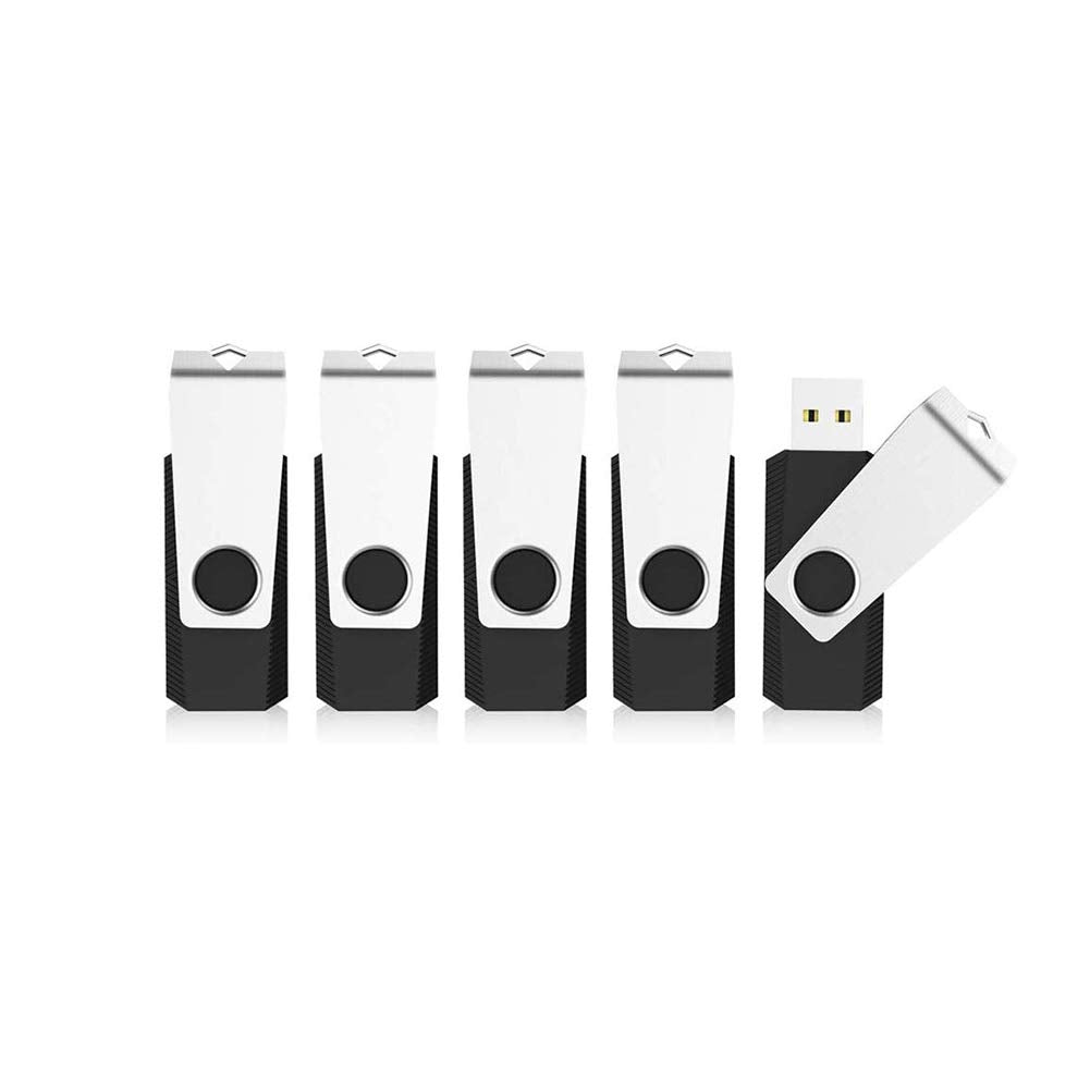 KEXIN 128GB Flash Drive 5 Pack USB 2.0 Thumb Drive USB Drive Memory Stick, Black