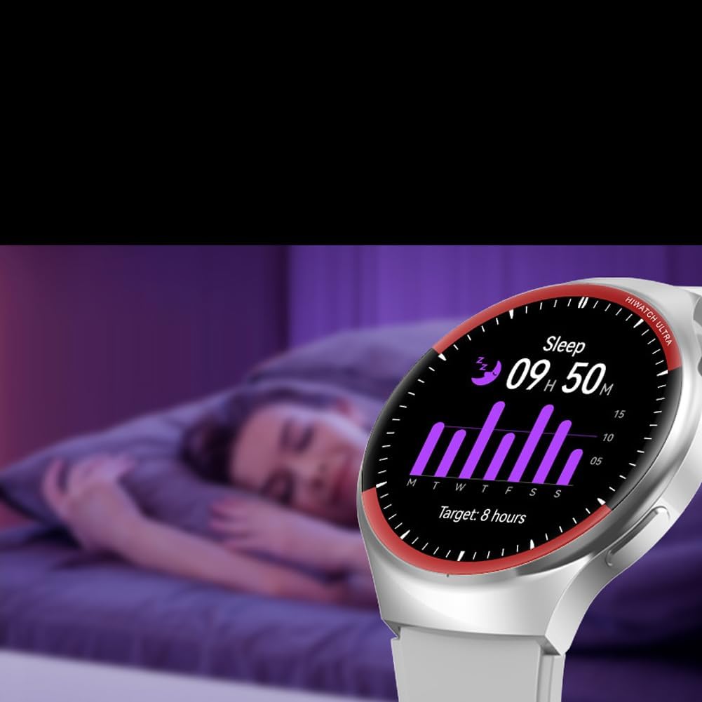 Qatteeey Smart Watch,Newly Upgraded Smart Watch 24-Hour Health Management,Bluetooth Sports Heart Rate Monitor Led Watch (Gold)