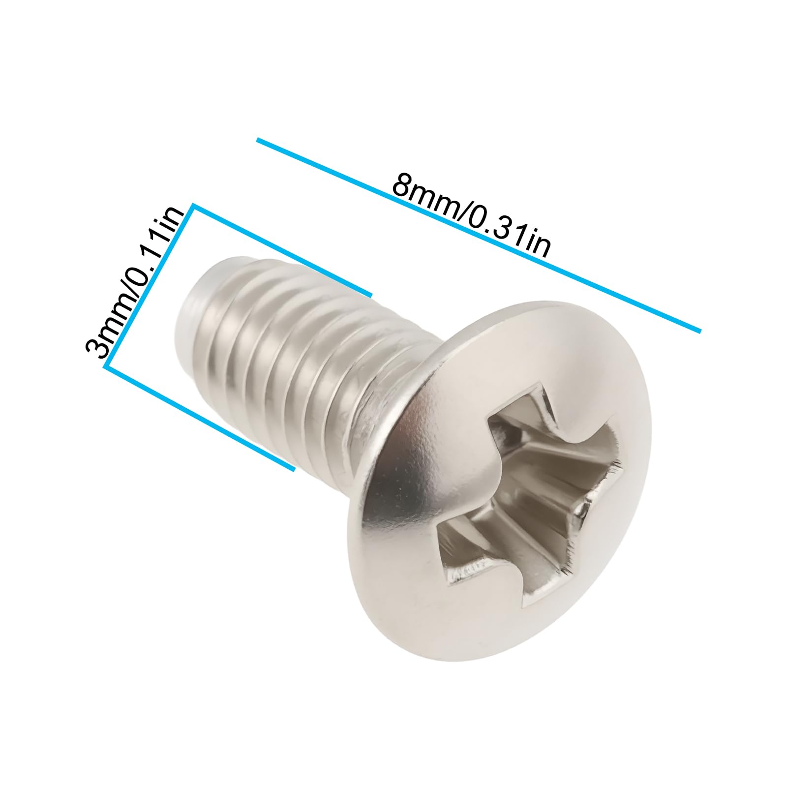 Emagtech 20 Pcs Electric Guitar Switch Screws 3Mm Thread For 3/5-Way Selector Switch Compatible With Stratocaster Compatible Wit