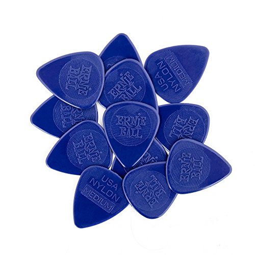 Ernie Ball Nylon Guitar Picks, Medium, 12 Pack (P09136)