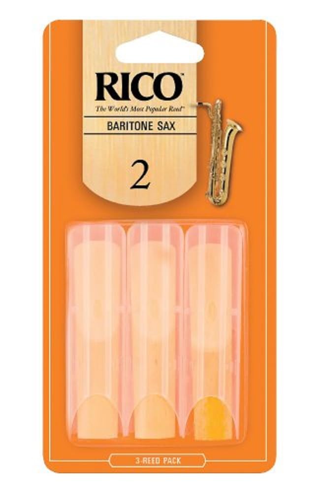 Daddario Woodwinds   Rico Baritone Sax Reeds   Rla0320   Strength 2.0, 3 Pack