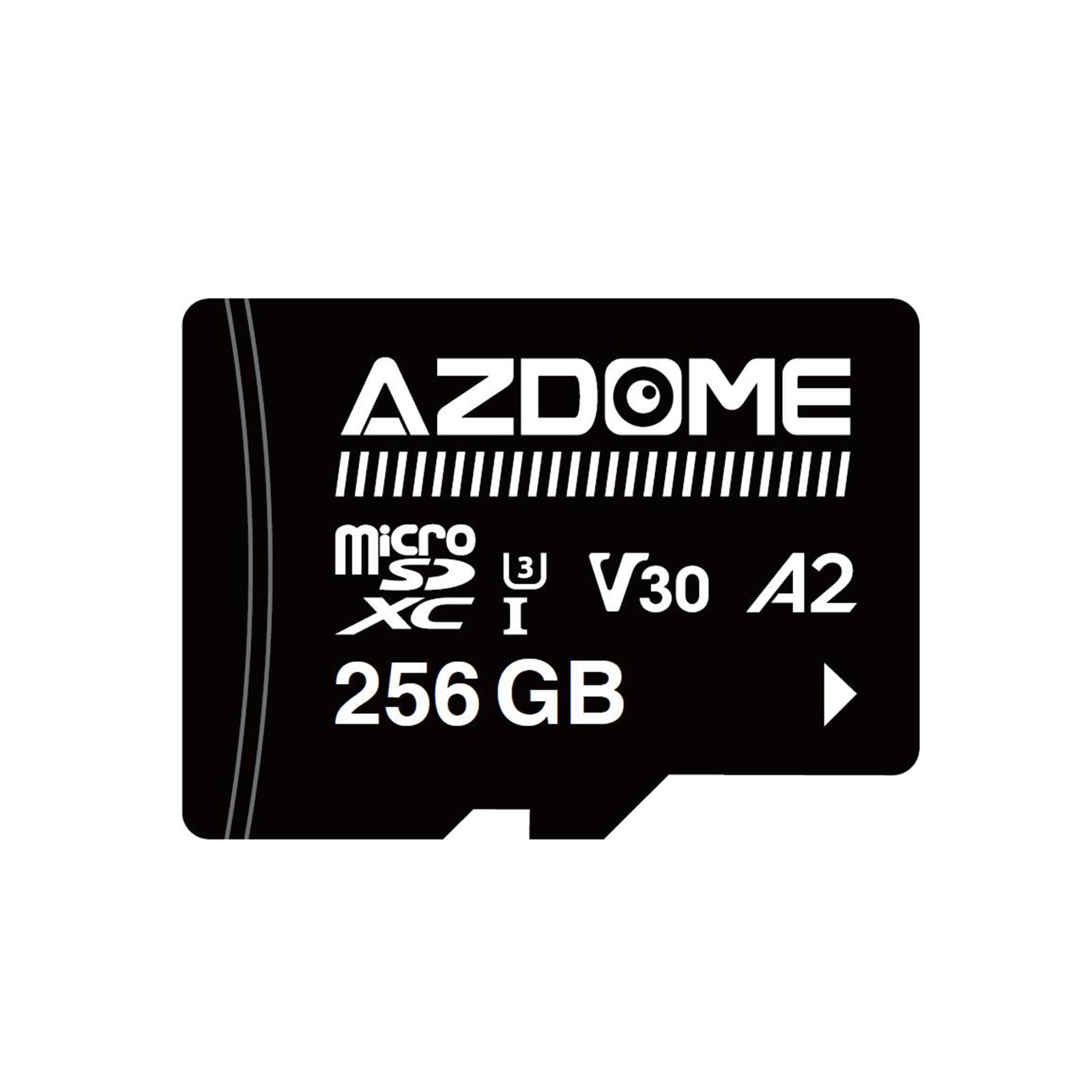 Azdome 256Gb Micro Sd Card Microsdxc Memory Card For Azdome M550 Gs63H Pro M63 M300 M300S M27 M17 M01 Pro Pg19X Dash Cam Full Hd