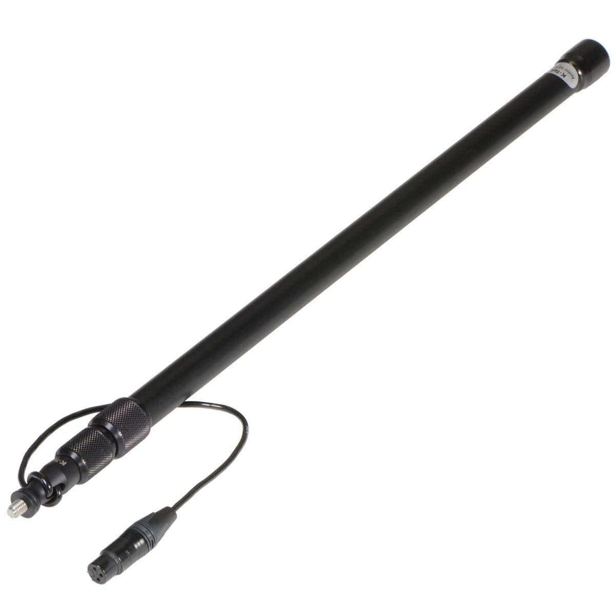 K Tek 2'.4'' To 5'.9'' 3 Section Aluminum Avalon Series Boom Pole With Internal Coiled Cable, Nuetrik Female Xlr With Swit, Bott