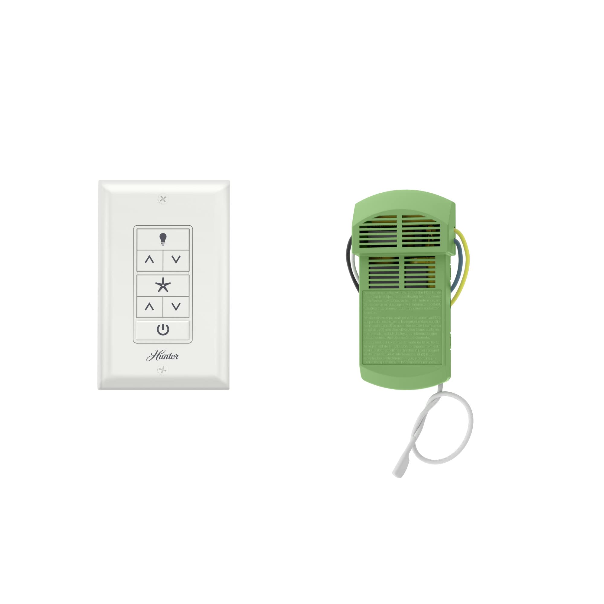 Hunter Fan Company 99771 Core W Wall Control With Receiver, Mount, White