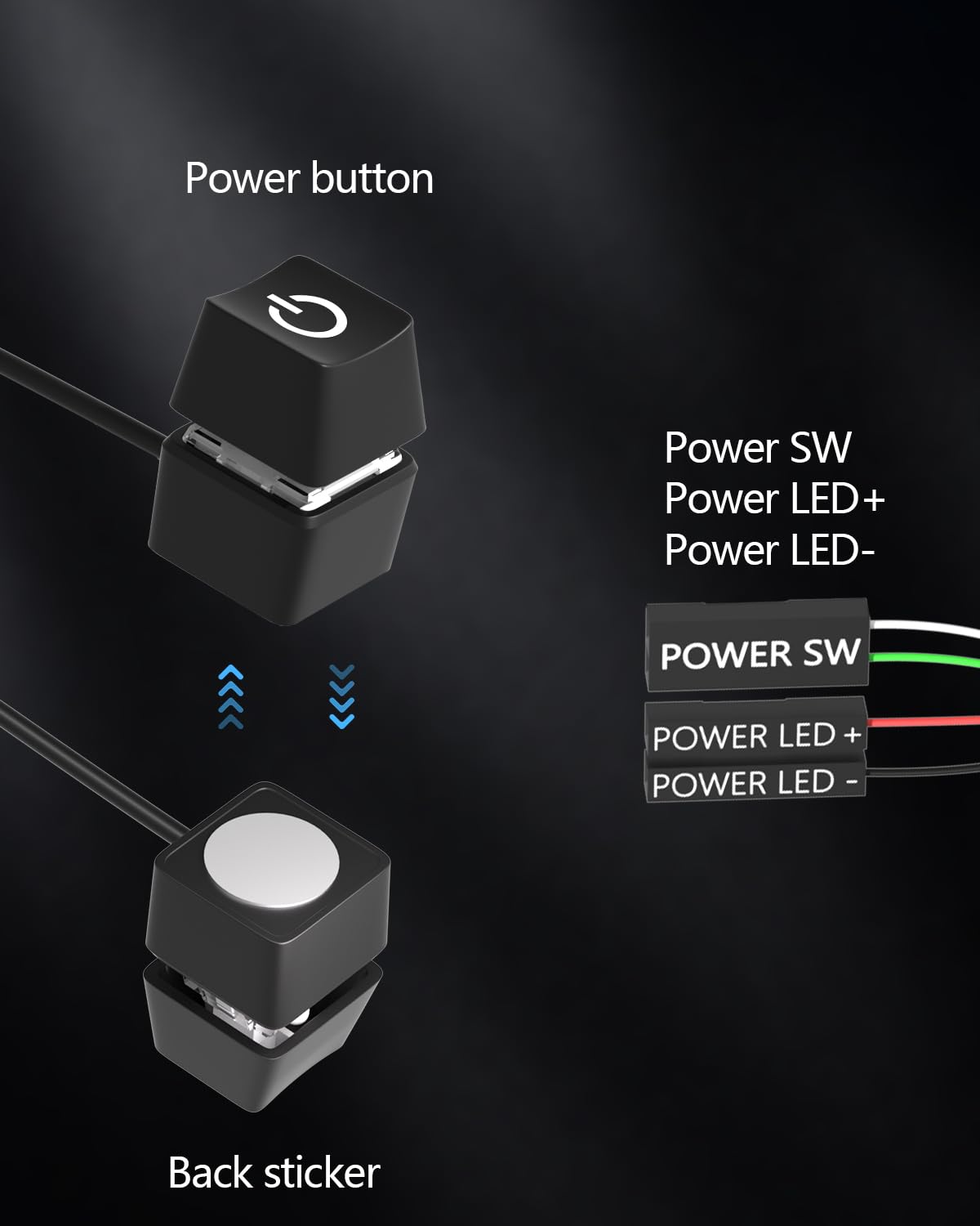 Oddtone Desktop Computer Power Switch Power Supply Control Adapter Cable 65 Inch External Pc Power Button Atx Desktop Computer C