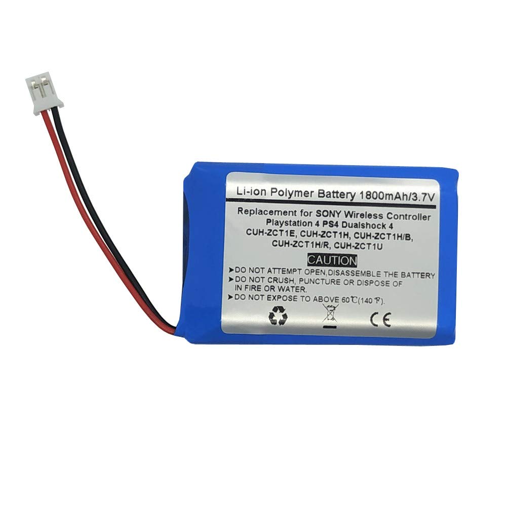 1800mAh 3.7V Battery For Sony Playstation PS4 Gold Wireless Headset & PS4 Dualshock 4 Wireless Controller Models: CUH-ZCT1E, CUH