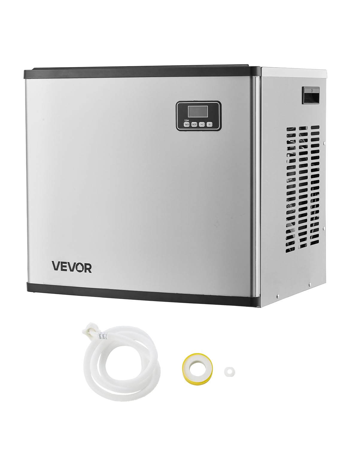 VEVOR Commercial Ice Maker Machine - Head, 360 Lbs/Day Stainless Steel Ice Machine with Self-Cleaning, Scheduled Ice-Making, Adj