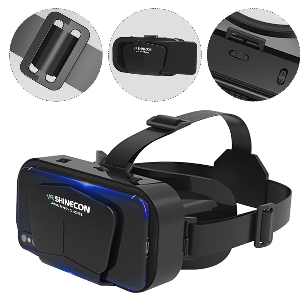 Virtual Reality VR Headset 3D Glasses,Support 4.7-7 Inch Version Virtual Reality Glasses Stereo Headphones 3D Glasses, VR Glasse