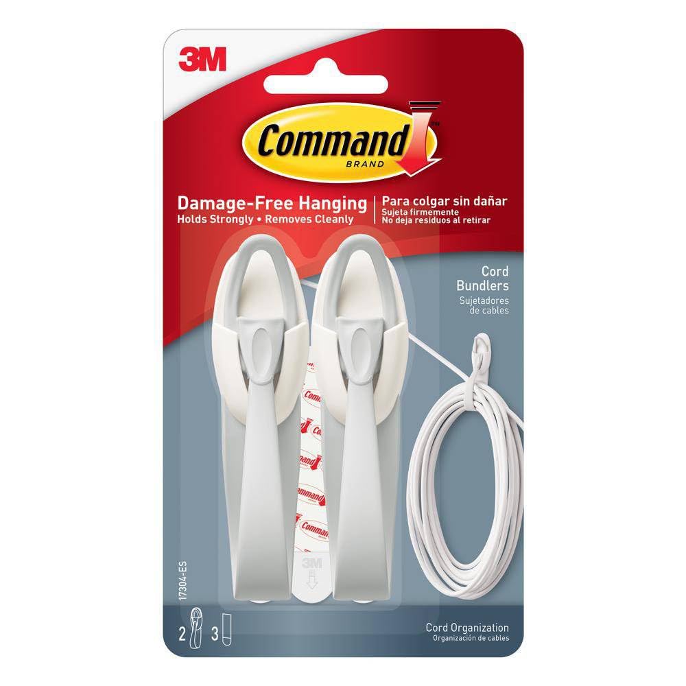 Command Cord Bundlers, Cord Organizer, 2 Bundlers Per Pack, Sold As 4 Packs