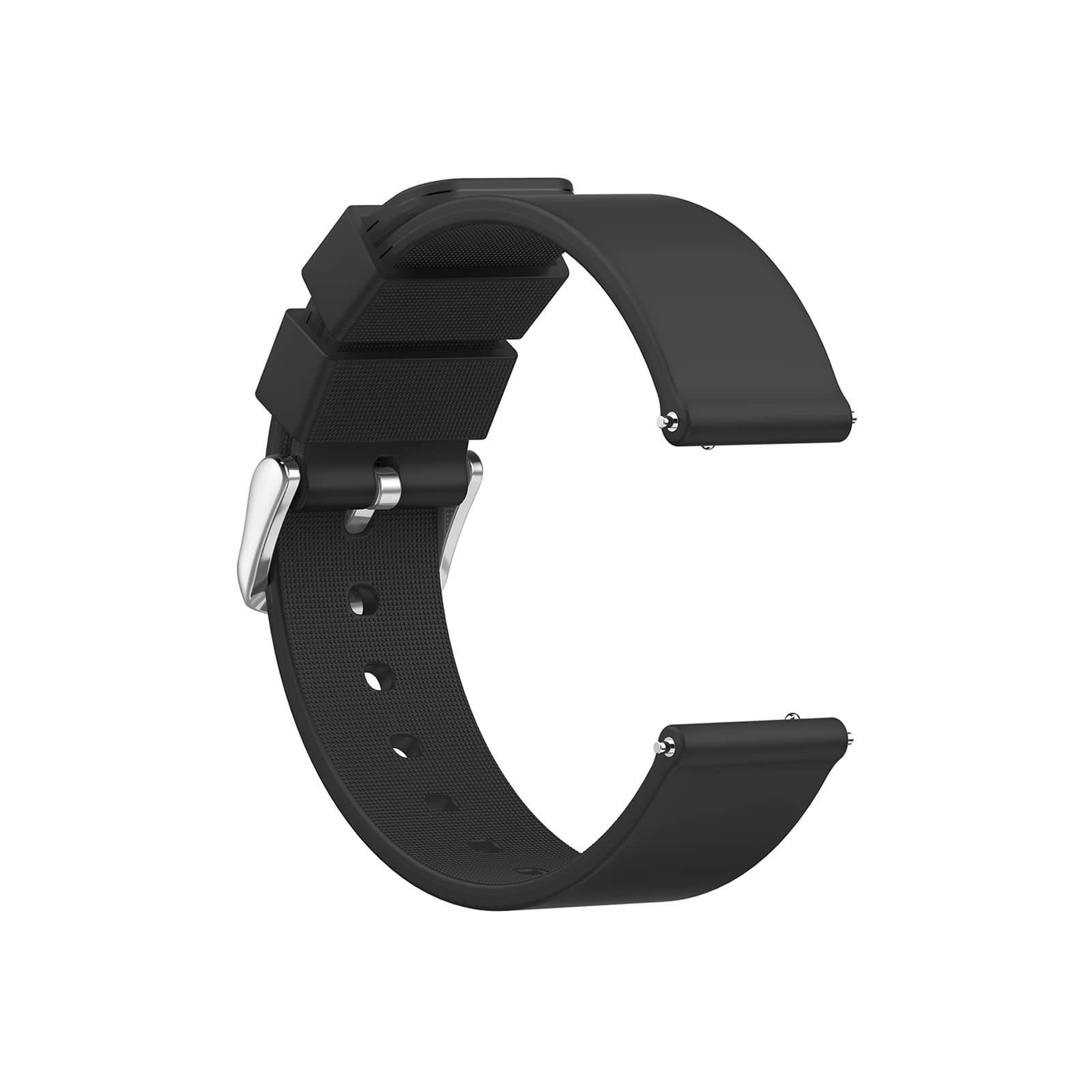 Sandein Silicone Watch Band  Quick Release, Super Soft Rubber Replacement Strap, Compatible With 18Mm, 20Mm, 22Mm Black (Black ,