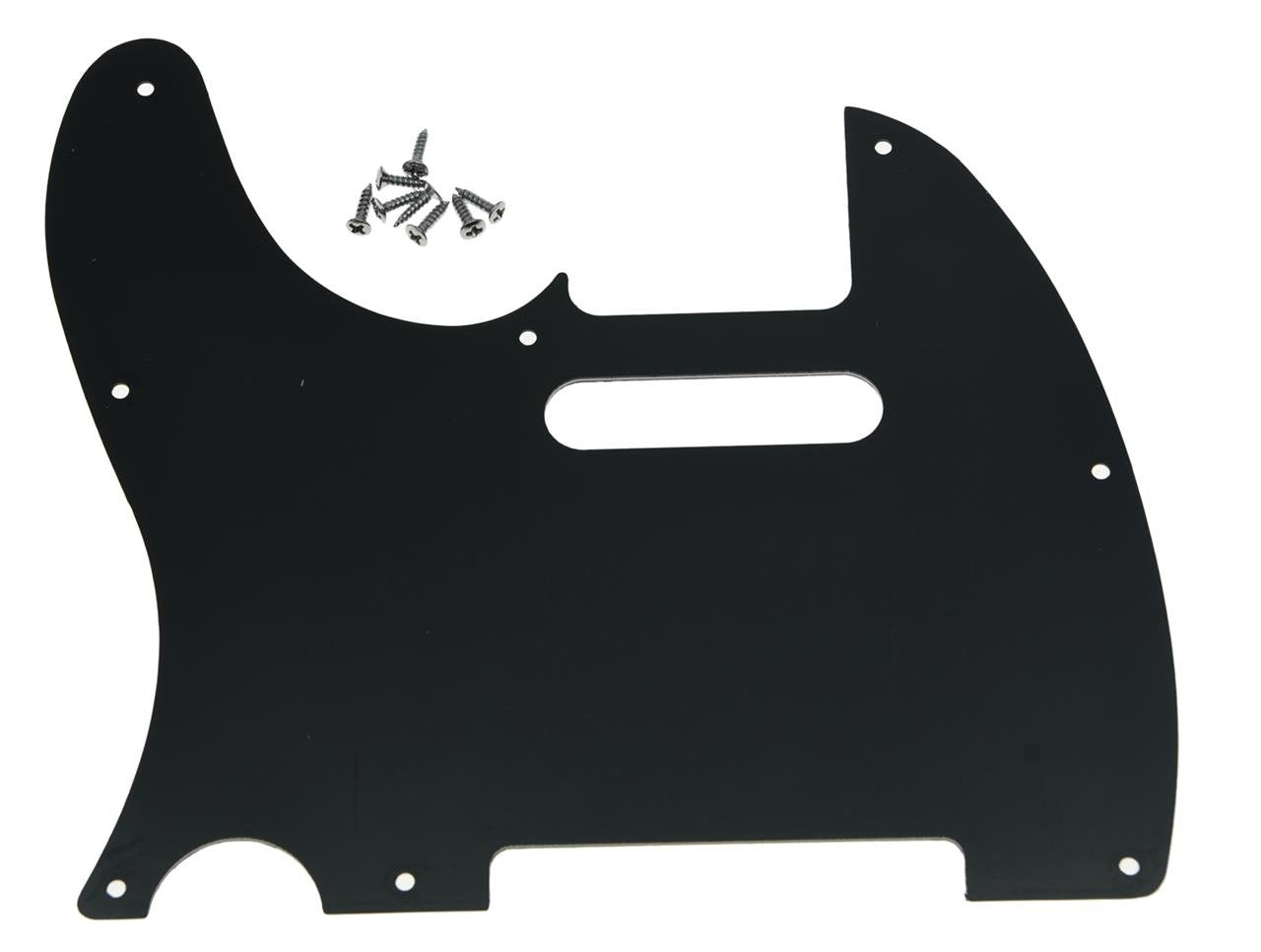 Kaish 8 Hole Tele Style Pickguard Tl Guitar Pick Guard Scratch Plate For Tele/Telecaster Black 3 Ply
