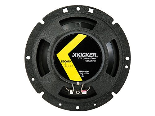 Kicker Dsc670 6.75 Inch (165Mm) Coaxial Speakers, 4 Ohm (Pair)