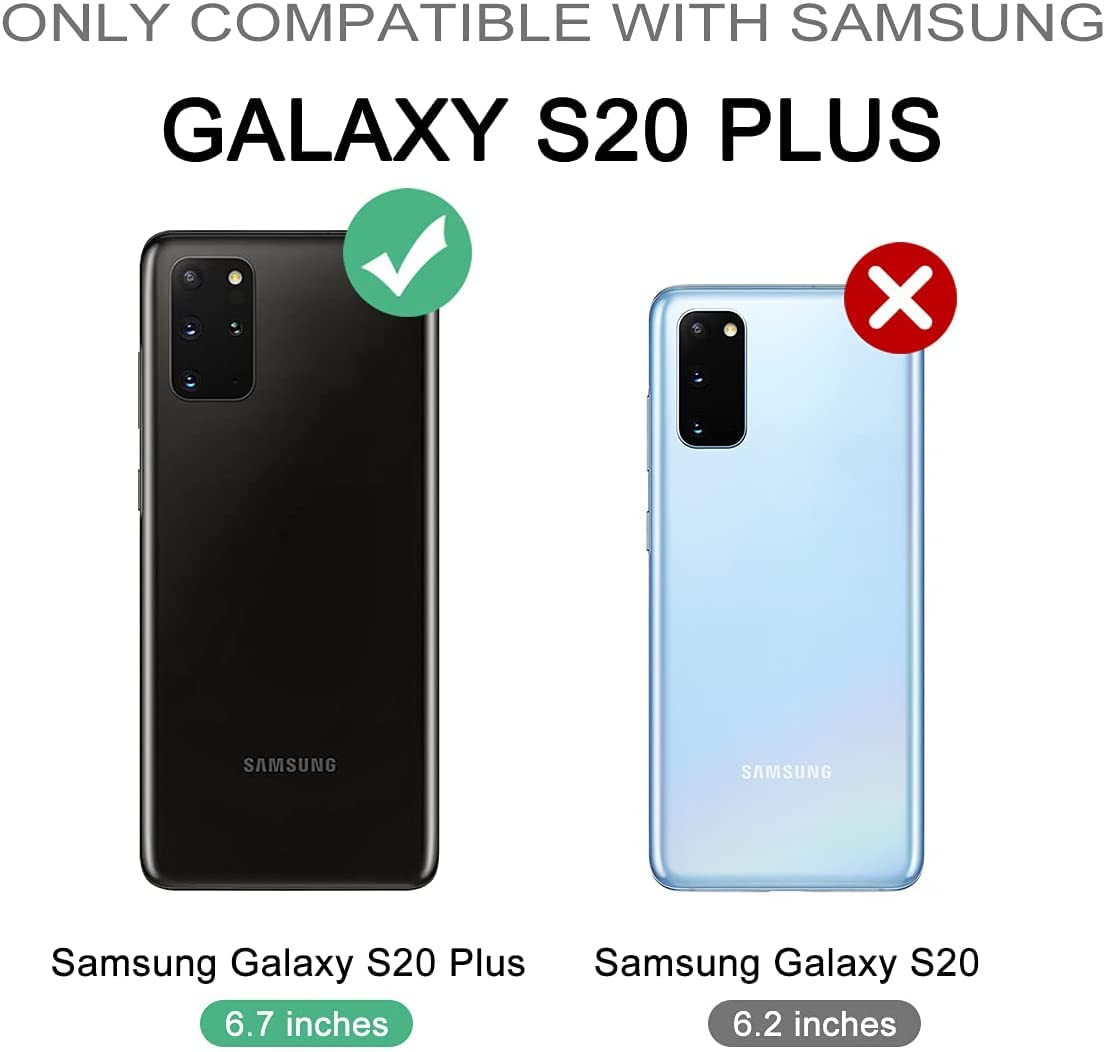 Dexnor For Samsung S20 Plus Case, [Built In Screen Protector And Kickstand] Heavy Duty Military Grade Protection Shockproof Prot