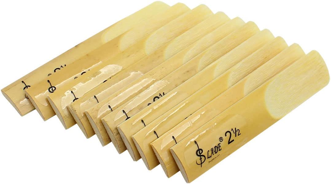 ?The Best Deal?Origlam 10Pcs Alto Sax Saxophone Reeds 2.5 Reed, Alto Be Saxophone Reeds Lade Bamboo 2 1/2 Reed Strength 2.5 For