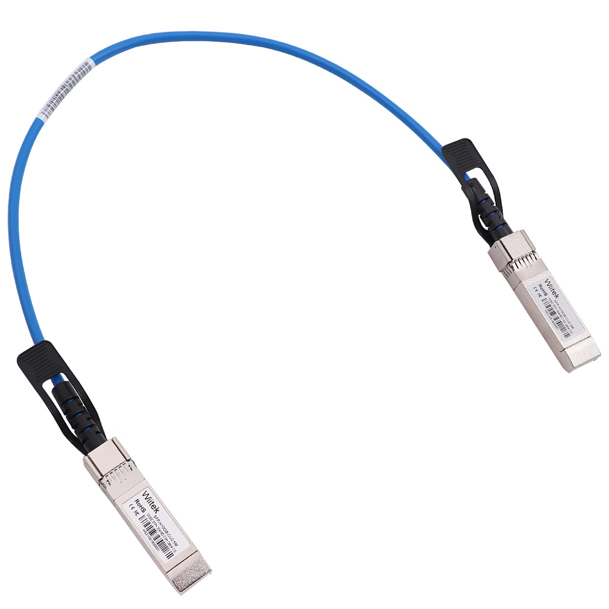 [Blue Colored] 0.5M 10G Sfp+ Dac Twinax Cable, 10Gbase Cu Sfp+ Copper Cable, Compatible For Cisco Sfp H10Gb Cu0.5M, Ubiquiti, Ju