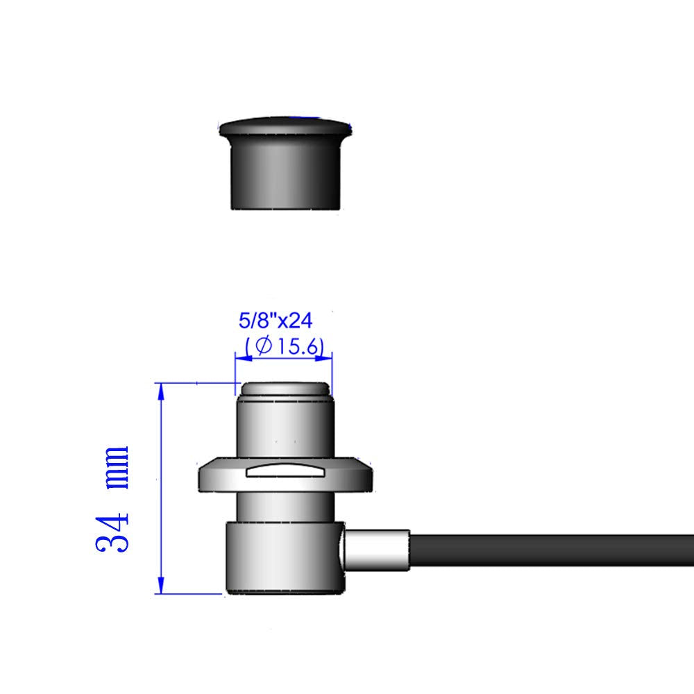 Ungsung Vehicle Antenna Mount So 239 Uhf Female Right Angle Bulkhead To Pl 259 Uhf Male Connector With 15Ft (4.5M) Rg58/U Rf Coa