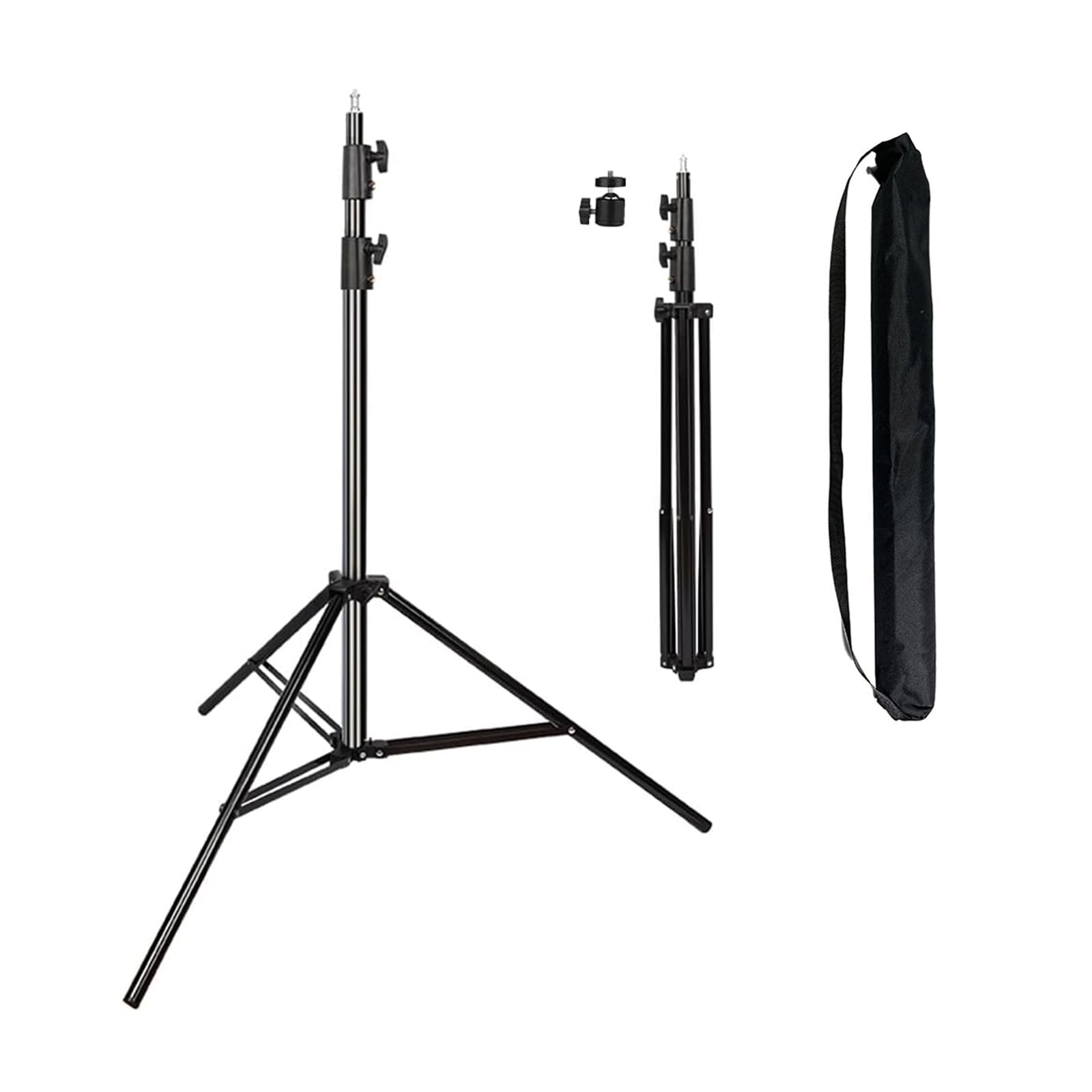 Itotin Heavy Duty Light Stand 9.5 Feet/2.8 Meters Adjustable Spring Cushioned Metal Photography Tripod Stand For Photo Studio Speedlight, Ring Light, Photographic Equipments Thickening Flash Stand