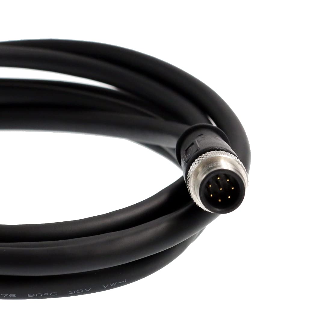 Hangton Cognex Gige Ethernet M12 8 Pin A Code Male To Rj45 Cat6 Cable, Shielded High Flex Network Cable (2 Meter)